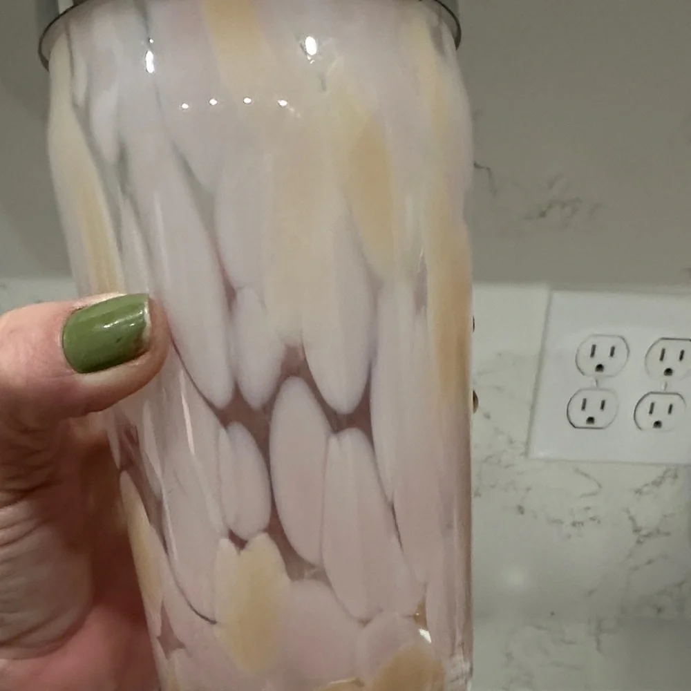 Glass Cocktail shaker Clear and Pink